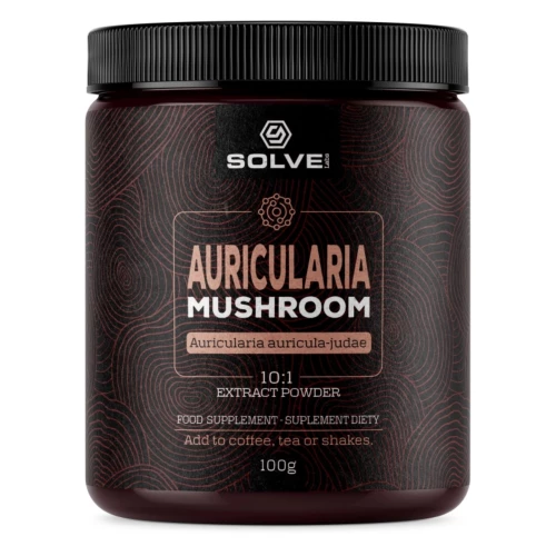 Solve Labs - Auricularia (Uszak bzowy) 10:1 Mushroom Powder - 100 g Solve Labs - Auricularia (Uszak bzowy) 10:1 Mushroom Powder - 100 g